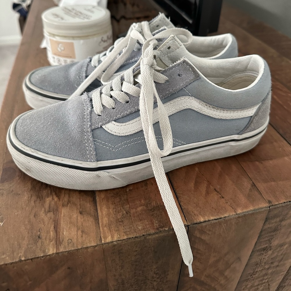 Dusty Blue Boys Vans size 3.5